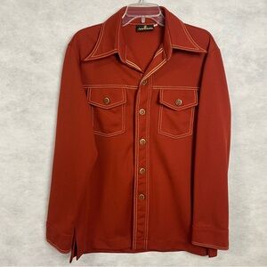 Vintage 70s Andhurst Shirt Jacket Men’s Large Rust Color Shacket